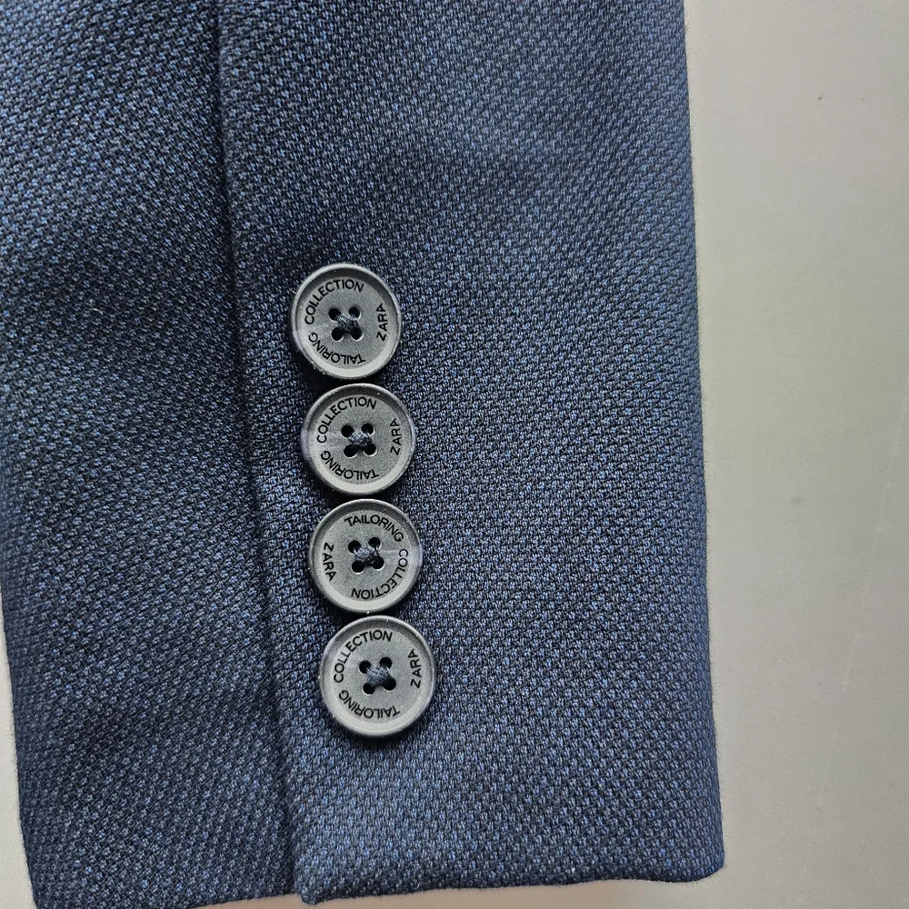 Zara Kids Navy Blue Boys Formal Jacket Suit Blazer - Size 7 - Picture 6 of 6